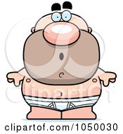 Royalty Free RF Clip Art Illustration Of A Man In Underwear