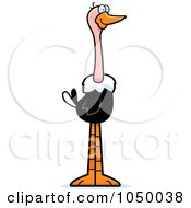 Royalty Free RF Clip Art Illustration Of A Happy Ostrich by Cory Thoman