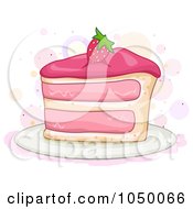 Poster, Art Print Of Slice Of Strawberry Cake