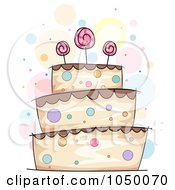 Sketched Polka Dot And Lolipop Cake