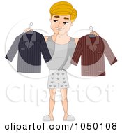 Poster, Art Print Of Man Deciding On What To Wear