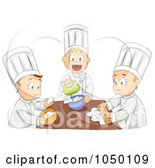 Poster, Art Print Of Group Of Kids Baking In Home Economics Class