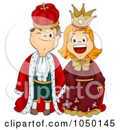 Poster, Art Print Of Boy And Girl Dressed As King And Queen