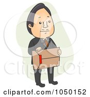 Poster, Art Print Of Businessman Carrying An Envelope With Red Tape
