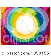 Poster, Art Print Of Confetti Spiral Rainbow Background