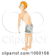 Royalty Free RF Clip Art Illustration Of A Young Man With A Skin Allergy by BNP Design Studio