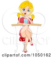 Poster, Art Print Of Sexy Pinup Woman Sipping A Beverage