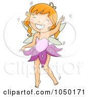 Royalty Free RF Clip Art Illustration Of A Fairy Girl Dancing