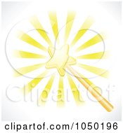 Royalty Free RF Clip Art Illustration Of A Glowing Star Wand by AtStockIllustration