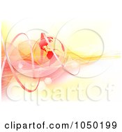 Royalty Free RF Clip Art Illustration Of A Red And Yellow Global Communications Background
