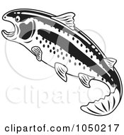 Poster, Art Print Of Black And White Rainbow Trout