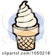 Royalty Free RF Clip Art Illustration Of A Soft Serve Ice Cream Cone