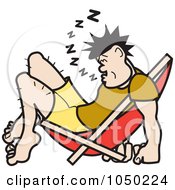 Royalty Free RF Clip Art Illustration Of A Man Napping In A Chair