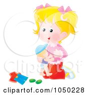 Poster, Art Print Of Girl Playing With A Doll