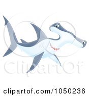 Poster, Art Print Of Swimming Hammerhead Shark