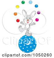 Poster, Art Print Of Bunny Juggling On A Ball