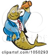 Herring Drinking Beer