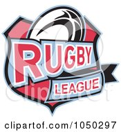 Royalty Free RF Clip Art Illustration Of A Rugby League Shield