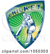 Poster, Art Print Of Cricket Player Logo - 6