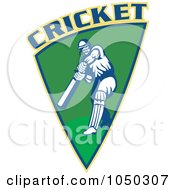 Poster, Art Print Of Cricket Player Logo - 4