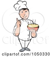 Royalty Free RF Clip Art Illustration Of A Chef Holding Soup