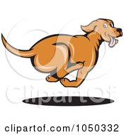Royalty Free RF Clip Art Illustration Of A Dog Running
