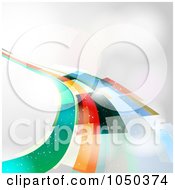 Poster, Art Print Of Abstract Rainbow Road On Gray Background