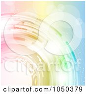 Royalty Free RF Clip Art Illustration Of An Abstract Rainbow Circle And Sparkle Background by KJ Pargeter
