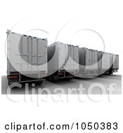 Poster, Art Print Of 3d Freight Trailers