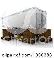 Poster, Art Print Of 3d Freight Trailer With Crates