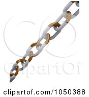 Royalty Free RF Clip Art Illustration Of A 3d Chain Of Cigarettes