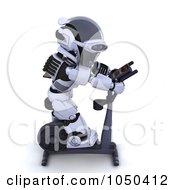 3d Robot Exercising On A Crosstrainer - 4