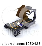 Poster, Art Print Of 3d Turkey Running On A Treadmill