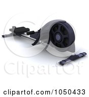 Royalty Free RF Clip Art Illustration Of A 3d Rower Machine