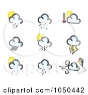 Poster, Art Print Of Digital Collage Of 3d Weather Icons - 2