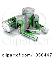 Poster, Art Print Of 3d Green Nimh Batteries