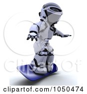 Poster, Art Print Of 3d Robot Skateboarding - 1