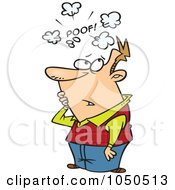 Royalty Free RF Clip Art Illustration Of A Man With A Fleeting Thought