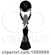 Royalty Free RF Clip Art Illustration Of A Miss America Pageant Winner Holding Up A Globe