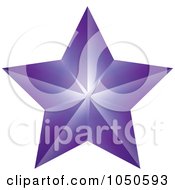 Poster, Art Print Of Purple Faceted Star