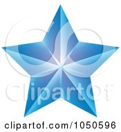Blue Faceted Star