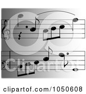 Poster, Art Print Of Background Of Sheet Music On Gray