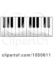 Poster, Art Print Of Royalty-Free Rf Clip Art Illustration Of Piano Keys