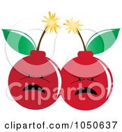 Royalty Free RF Clip Art Illustration Of Two Cherry Bombs