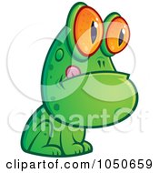 Royalty Free RF Clip Art Illustration Of A Frog Licking His Lips by John Schwegel