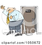 Poster, Art Print Of Businessman Dragging Toilet Paper Behind Him