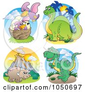 Poster, Art Print Of Digital Collage Of Dinosaur Logos - 2