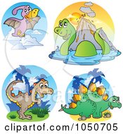 Digital Collage Of Dinosaur Logos - 1