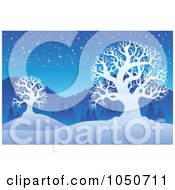 Royalty Free RF Clip Art Illustration Of A Background Of Bare Winter Trees 2