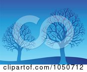 Royalty-Free (RF) Clip Art Illustration of a Background Of Bare Winter Trees - 4 by visekart #COLLC1050712-0161